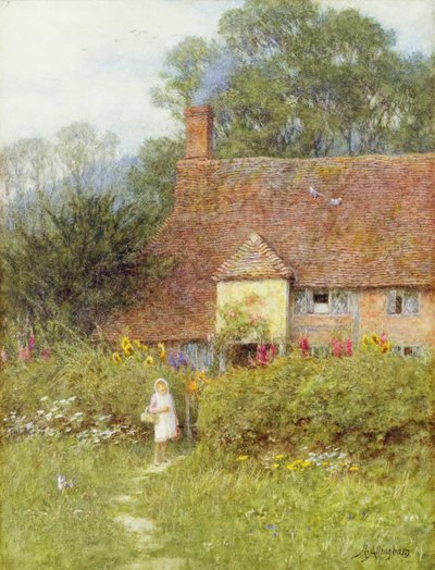 コテージゲートのそば 作： Helen Allingham